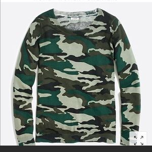 J.Crew Factory Teddie camo sweater XS